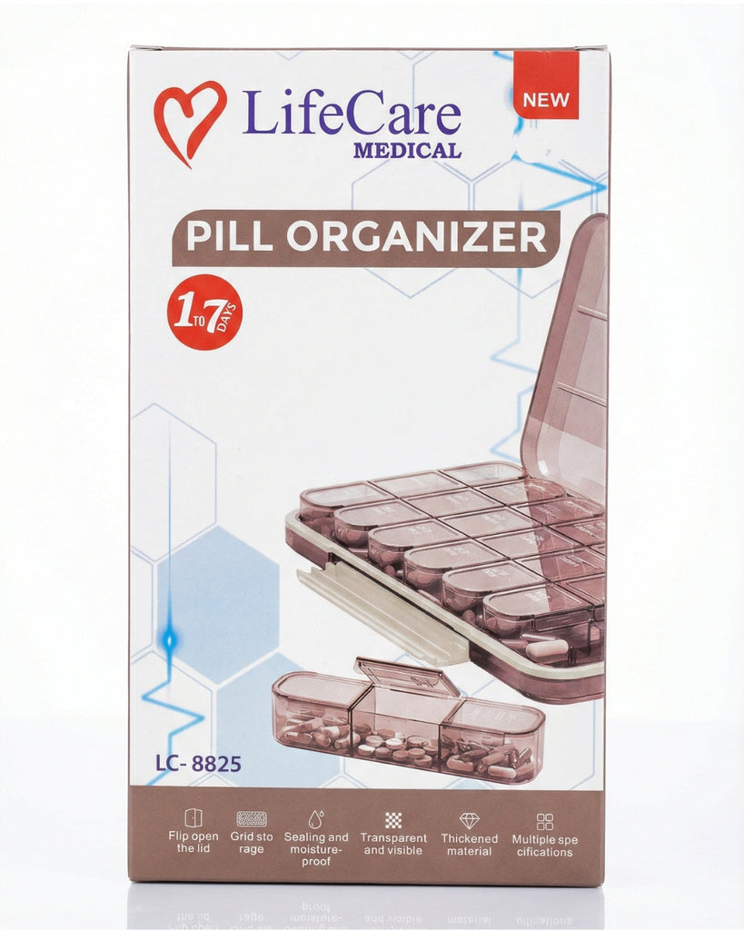 LifeCare Pill Organizer 7 Days (LC-8825) – Weekly Medicine Storage Box