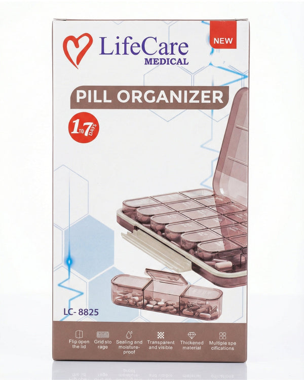 LifeCare Pill Organizer 7 Days (LC-8825) – Weekly Medicine Storage Box