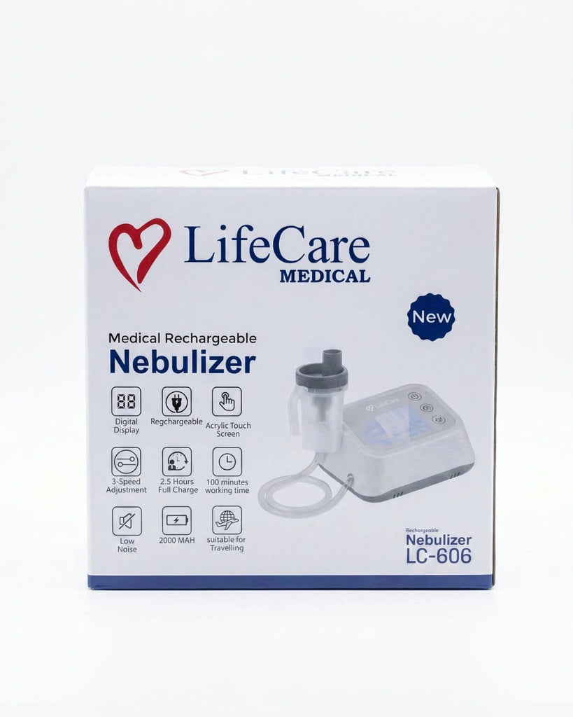LifeCare LC 606 rechargeable nebulizer machine.