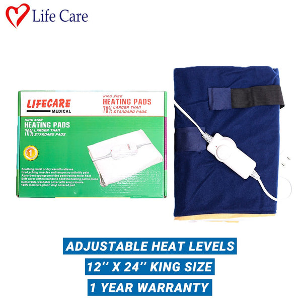 Lifecare electric heating pad king size for home use
