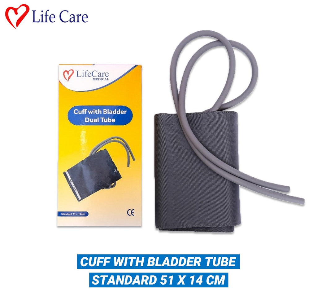 Lifecare bp monitor cuff with dual tube bladder 51 x 14 cm size.