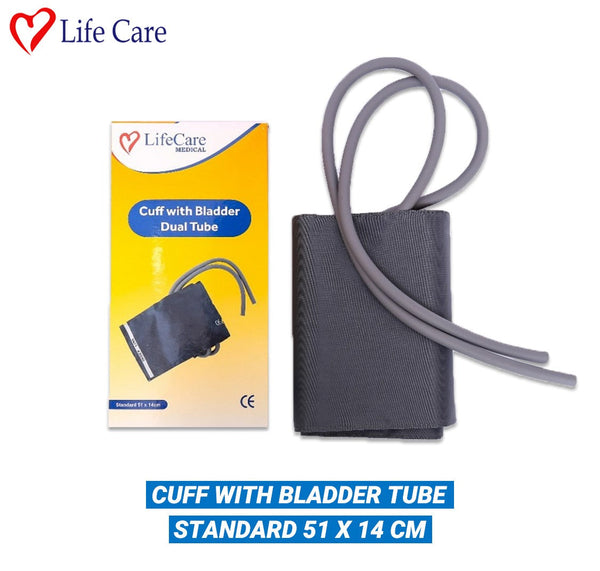 Lifecare bp monitor cuff with dual tube bladder 51 x 14 cm size.