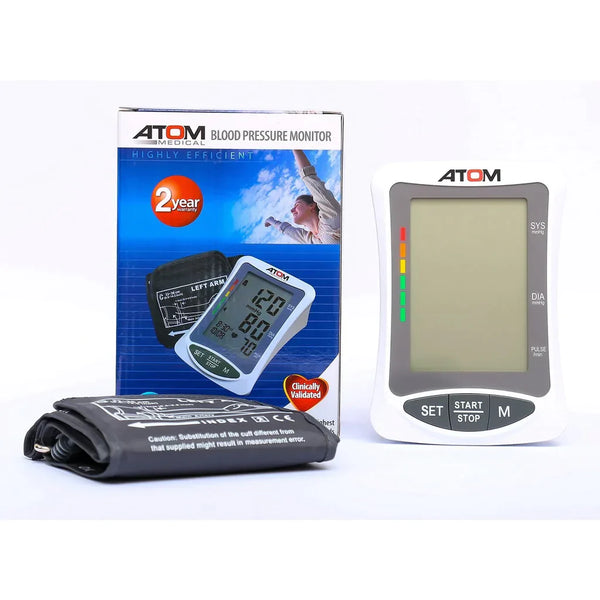 Atom AT 804 upper arm digital blood pressure monitor.