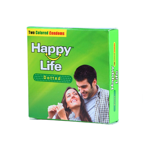 Happy Life Colored Dotted Condoms