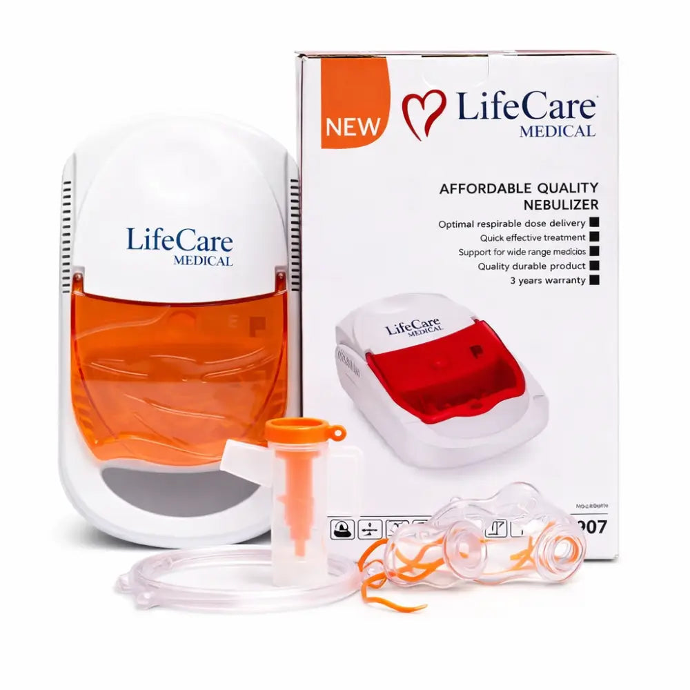 LifeCare nebulizer machine with complete kit.
