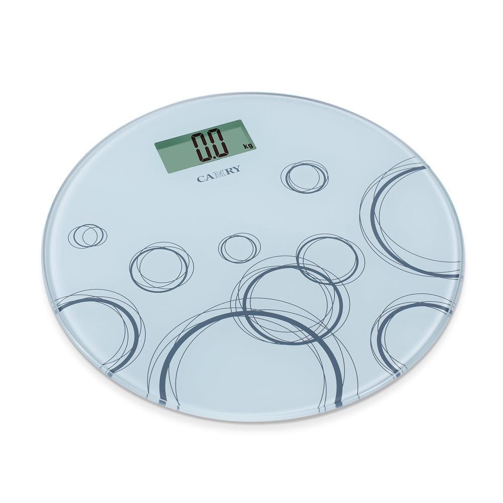 Camry Electronic Personal Scale Weight Machine Digital Glass Round Shape