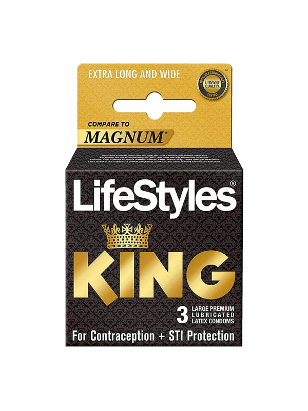 Lifestyle King Condoms pack of 3