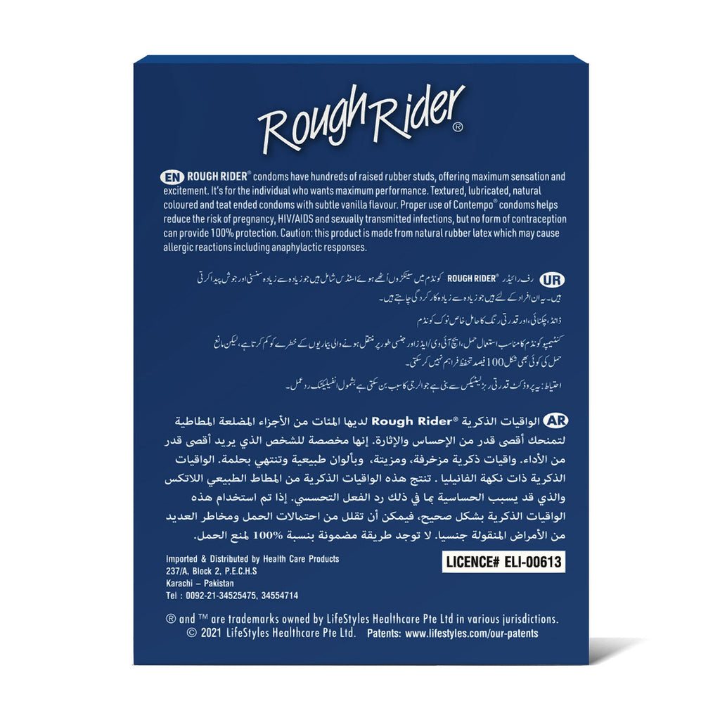 Rough Rider Studded Latex Condoms – Wellexy