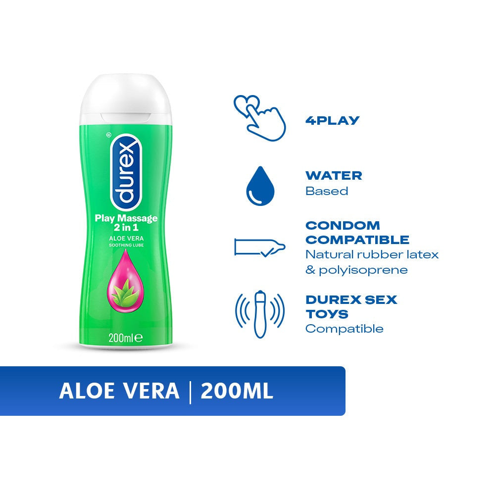 Durex Play 2 in 1 Soothing Aloe Vera Gel 200ml Lube (N) Wellexy Durex Play 2 in 1 Soothing Aloe Vera Gel 200ml Lube (N) Wellexy
