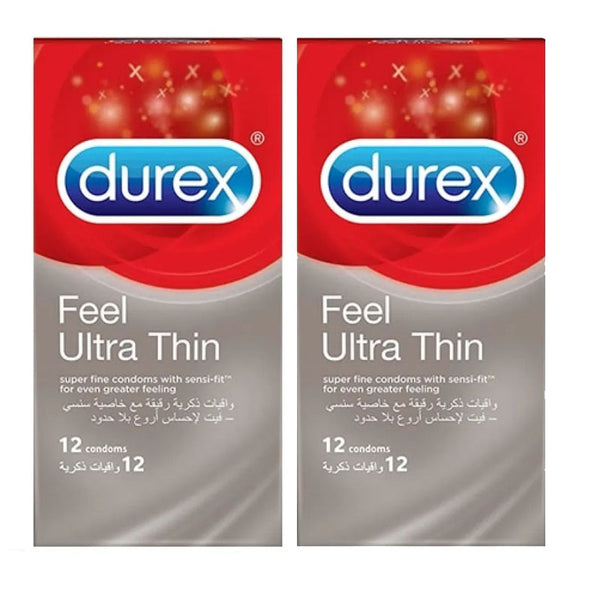 Pack of 2 Durex Condom Feel Ultra Thin 12's